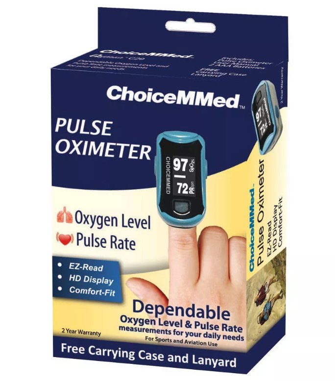 Finger Tip Pulse Oximeter by ChoiceMed OxyWatch.