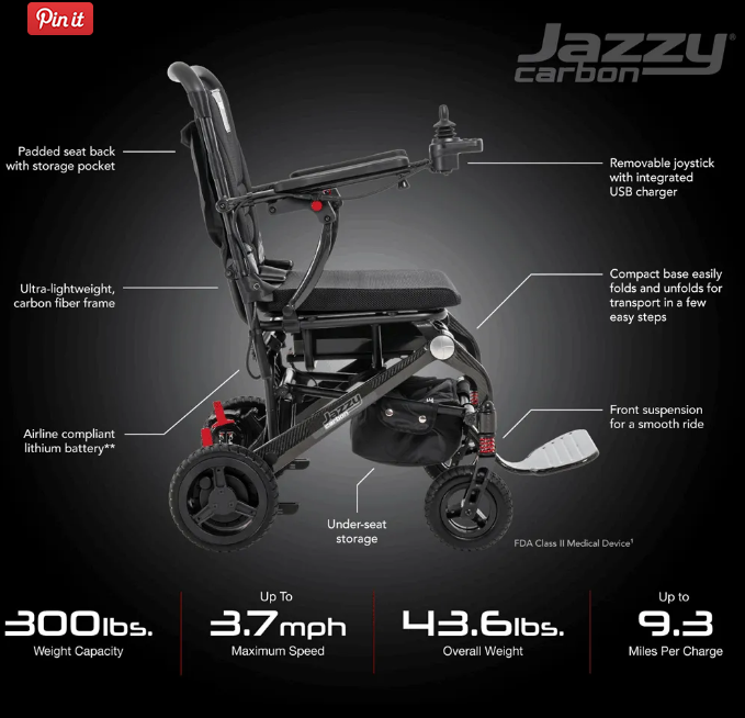 Jazzy Carbon Elite Power Wheelchair