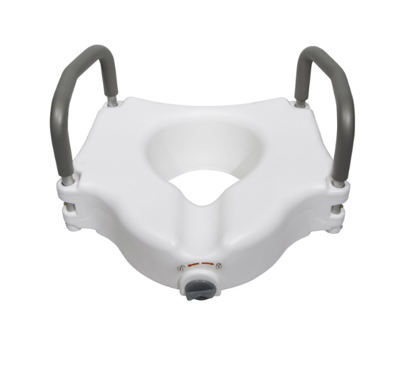 McKesson Raised Toilet Seat - Elevated Seat with Removable Arms