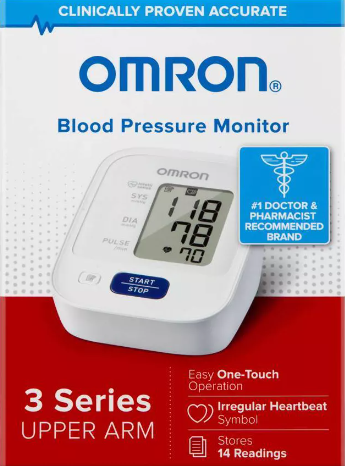 Omron 3 Series Upper Arm Blood Pressure Monitor with Cuff