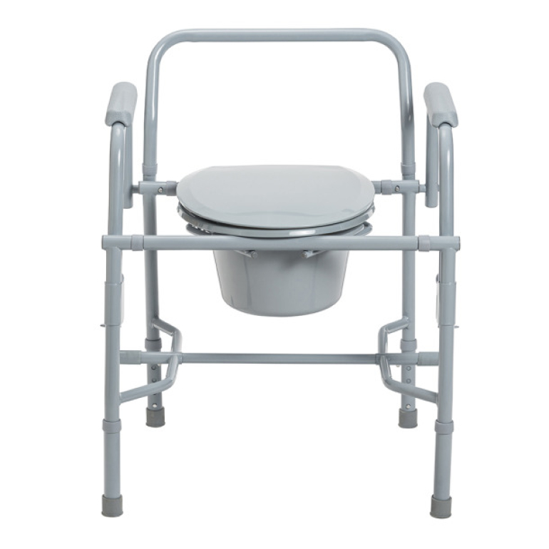 Drive Deluxe Steel Drop Arm Commode