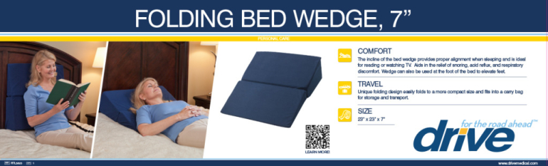 Drive Folding Bed Wedge 7”