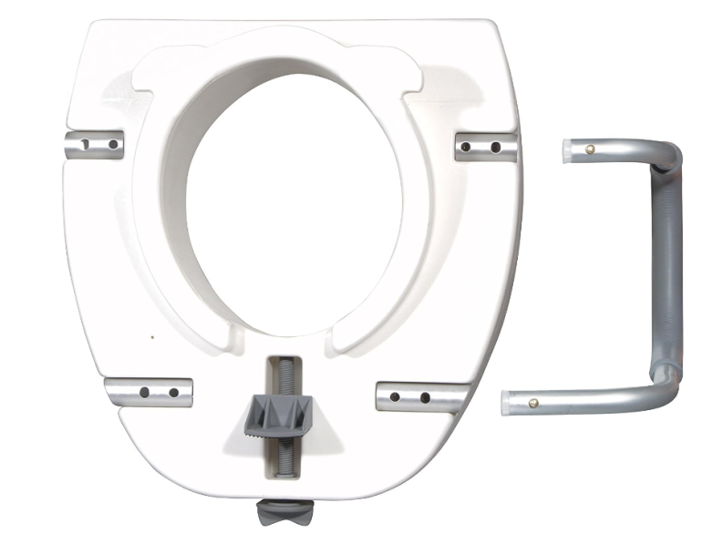 Raised Toilet Seat w/ Lock & Padded Removable Arms