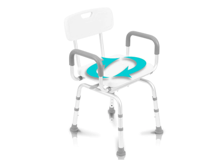 Vive Swivel Shower Chair Swivel Shower Chair with Arms and Back