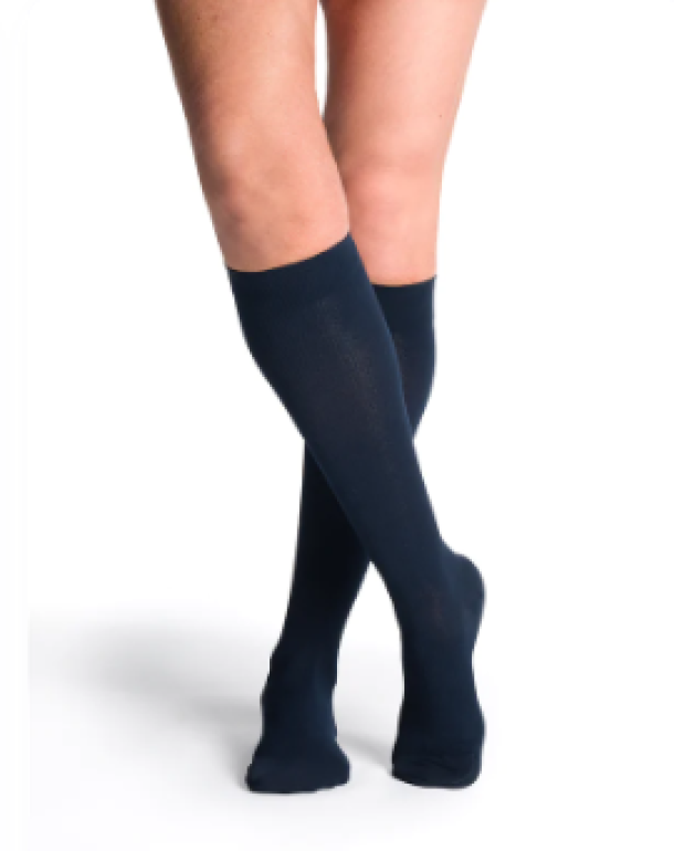 Women's Essential Cotton Calf Compression Stockings