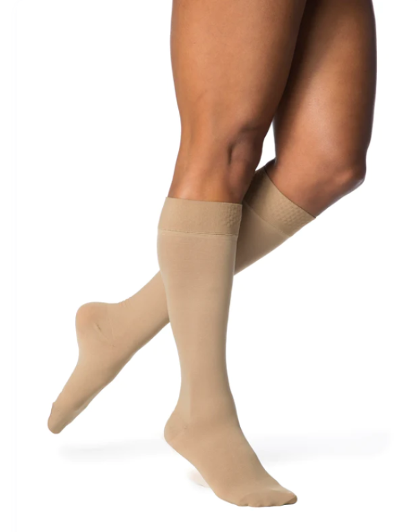 Women's Essential Opaque Calf Plus with Grip-Top Compression Stockings