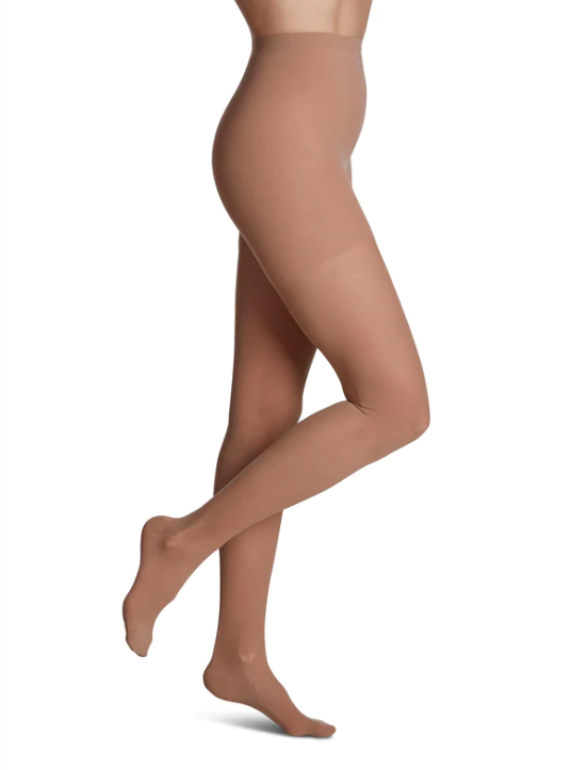 Women's Style Sheer Compression Pantyhose Toasted Almond