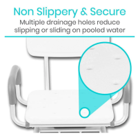 Vive Swivel Shower Chair Swivel Shower Chair with Arms and Back thumbnail