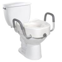 Raised Toilet Seat w/ Lock & Padded Removable Arms thumbnail