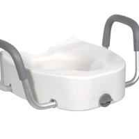 Raised Toilet Seat w/ Lock & Padded Removable Arms thumbnail