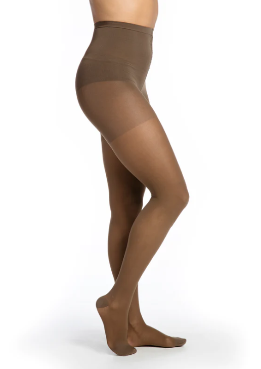 Women's Style Sheer Compression Pantyhose Mocha